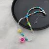 Pendant Necklaces Colorful Crossed Beaded Necklace Bohemian Flower Handmade Seed Bead Clavicle