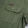 Camisas de algodón de verano Hombres de manga corta Camisa de carga casual Calidad Camisa Militar Overshirt Ropa de marca Blusas de color sólido 5XL 240306