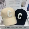 Ladies Autumn and Winter New Lamb Fur Caps Tide Brand C Letter Embroidery Warm Baseball Cap Outdoor Street Fashion Wild Hat AA2203253T