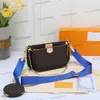 حقيبة الكتف الفاخرة مصممة حقيبة اليد حقيبة Messager حقائب العلامة التجارية Crossbody Tous Pu Leather Womens Mini 3pcs/Set Coin Pres