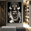 Afrikaanse Wall Art Primitieve Tribal Vrouwen Canvas Schilderij Modern Home Decor Zwarte Vrouw Foto's Print Decoratieve Schilderijen Mural196p