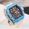 Heyecan verici bilek saati özel kol saatleri rm watch rm011-fm erkek serisi rm011 son baskı mavi seramik sınırlı sürüm mekanik saat