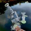 Hookahs Sidecar Water pipe Recycler Showerhead PercolatorGlass Bong 14.5mm Female Jiont XL-1972