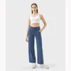 Women's Leggings Waist Tied Drawstring Wide Leg Pants With Large Pockets On Both Sides Versatile Fitness And Sports For Women