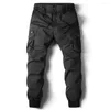 Calças masculinas plus size carga homens jogging casual algodão comprimento total militar streetwear homens trabalho tático calças de treino