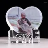 Customized Love Heart Crystal Po Frame Personalized Picture Frame Wedding Gift for Guests Birthday Souvenir Valentine's Da2784