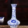Традиционная китайская сине-белая фарфоровая ваза, керамические вазы для цветов, винтажное украшение для дома 181v