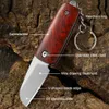 Camping Hunting Knives High hardness D2 blade folding sandal tree MINI fruit knife EDC Express knife gift tool for outdoor work KeyPendant Cutter 240315