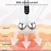 Massager EMS Microcourrent Roller Device For Face Lifting Skin Draw Draination Anti Wrikle Double Chin Remover Tools 240309