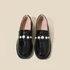 Casual Shoes French Pearl Soft Leather Non-Slip Loafers Kvinnor