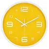 Grande horloge murale numérique silencieuse nordique créative jaune moderne maison Simple horloge murale 264O