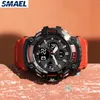 Armbandsur Smael Tactical Watch Male Student Sports Dual Display Digital Waterproof Glow Men's 8079