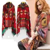 Szaliki etniczne wielofunkcyjne bohemian szalik szalik plemienne bluzy frędzle pasigaste dardigany koce Przylądka Poncho z Tasselscarves 279e