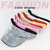 Ball Caps hommes femmes Chapeaux de plage Diamond Sun vide Top Himinestone Baseball Cap de style coréen