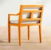 Походная мебель, современное обеденное кресло с цилиндрическими ножками на открытом воздухе, удобное кресло из массива тикового дерева
