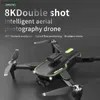 Drönare 8K Professional Drone Remote Control Dron Folding Quadcopter Toy Gif F166 4K HD Dual Camera fyrsides hinder Undvikande 24313