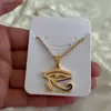 Pendant Necklaces Stainless Steel Ancient Egypt Symbol Necklace Vintage Egyptian Pharaoh Eye of Horus Pendant Necklaces For Women Fashion JewelryL242313