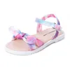 HBP Non Brand Girls Sandals Summer Shoes Open Toe Loasting Back Strap Sandals Flat For Kids