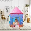 Tende giocattolo Tende giocattolo Pieghevole Castello della principessa Tenda da gioco Tenda portatile per bambini Giochi all'aperto Tipi da giardino Castello della principessa Tenda da gioco pop-up Giocattoli per la casa Q231220 L240313