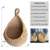 Manden 1/2 stuks Hangende Muur Groente Fruitmanden Handgeweven Jute Hangende Mand Traan Plantenmand Keuken Decor Opslagcontainer