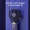 Electric Fans 2024 New Portable Handheld Fan 5-speed Office Desktop Multi functional Folding Small with Neck Hanging RopeH240313