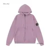 Stones Island Designer Hoodie Qualidade Original Manga Longa Cor Sólida Diário Casual Casal Estudante Com Capuz Camisola Com Zíper Versátil Solto 880