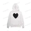 Designer CDGS Classic Hoodie Fashion Play Little Red Peach Heart Mens و Womens Coated Sweater Coat ZS4E