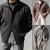 Männer Pullover 2024 Herbst/Winter Polo Kragen Casual Einfarbig Strickwaren Strickjacke Pullover Mode Mantel