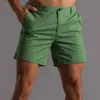 Mäns shorts herrar sommar fasta färg byxor fickficka loss lös avslappnad sport som kör rak strandövning pack