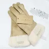 European and American gloves ladies autumn winter touch screen with plush and thickened warm gloves224e