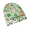 Berretti Cappelli a cuffia Cavia Uomo Donna Cappello sottile Modello Fiore Foglie Autunno Primavera Berretto caldo Street Skullies Berretti Berretti