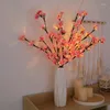 Lámparas de araña 1 unid flor de durazno rama de árbol luces florales decoración del jardín del hogar lámpara led