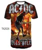 Mężczyźni Casual T Shirt Funny Men AC DC 3D Printing Summer Mash Mash Street Top 2207125243259