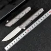 High Quality A5023 Flipper Knife N690 Satin Blade CNC Anodizing Aviation Aluminum Handle Ball Bearing Outdoor Camping Hiking Fishing EDC Pocket Knives