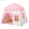 Tendas de brinquedo Tendas de brinquedo para crianças Tenda de brincar Princesa Castelo Tenda de brincar Oxford tecido grande teatro de fadas com bolsa de transporte para meninos meninas interior ao ar livre 231023 L240313