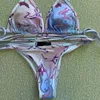 Hot Tie-dye Bikinis Maillots De Bain Rembourré Push Up Femmes Maillots De Bain Deux Pièces En Plein Air Plage Voyage Vacances Bandage Maillot de bain Costumes De Haute Qualité Sexy S-XL