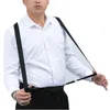 BD054-L XL XXL Size Suspenders Men Adjustable Elastic X Back Pants Women Suspender for Trousers 55 Inch Clips on NAVY BLUE 240313