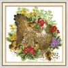 Chicken mother and chick home decor paintings Handmade Cross Stitch Craft Tools Embroidery Needlework sets counted print on canva232S