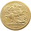 영국 희귀 1906 British Coin King Edward VII 1 주권 Matt 24-K Gold Plated Copy Coins 342d