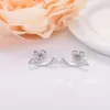 Stud Full Diamond Stud 18K plaqué or marque de luxe Designer lettre coeur boucles d'oreilles femme minimaliste perle boucles d'oreilles bijoux de mariage cadeau parfait