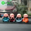 4 pcs lot Small Buddha Statue Monk Resin Figurine Crafts Home Decorative Ornaments Miniatures Crafts Creative T200710237C