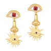Dingle örhängen vintage ögon smycken mode örhänge klassiska solhänge tillbehör för kvinnor trendiga smycken överdrivna