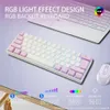 YFRUITFUL K401 clavier à Film filaire 61 touches lumières rvb Typec USB rétro-éclairé ergonomique pour PC ordinateur portable de jeu 240309