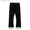 Jeans pour hommes Designer Galeries Jeans Depts Pantalons pour hommes Mode Trou Splash Ink Graffiti Imprimer Tissu lavé High Street Femmes Casual Plus Taille M-XXL L240313