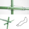 Greenhouses 30st Garden Pipe Support Steel Wire Clip för 11/16/20mm rörhylla ram DIY -anslutning växthus fjädertrådsklämma