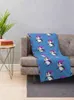 Comforters sets Cute Penguin Ice Skating Purple Hat Skates Throw Blanket Thermal Sofas Blankets YQ240313