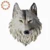 Large Size Wolf Head Wall decoration Hanging Wall Animal Head Resin Pendant Resin Wall Ornaments Home Accessories Gift T20071766