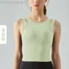 Ontwerper Lululemom Bras Lululemmon sportvest met dezelfde stijl Twee stukken naakte borstkussens en zijborsten Fitness