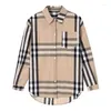 Femmes Blouses Chemises Designer Mode Classique Été Plaid T-shirt Plus Taille Casual Manches Longues Top Drop Livraison Vêtements Vêtements Otvwe