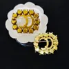 20style Luxury Brand Designer G Letter Brooches 18K Gold Plated Crystal Rhinestone Collar Pins Unisex Brooches Fashion Jewelry Gift